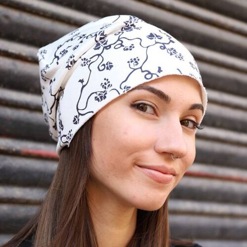 462 All-Over Pattern Print, Sweatshirt Fabric Beanie hats