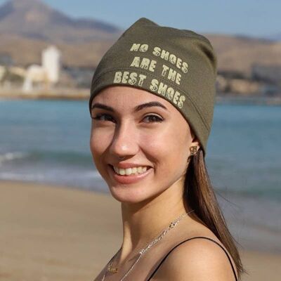 226 No Shoes are the best Shoes Beanie Hat, Printed Beanies