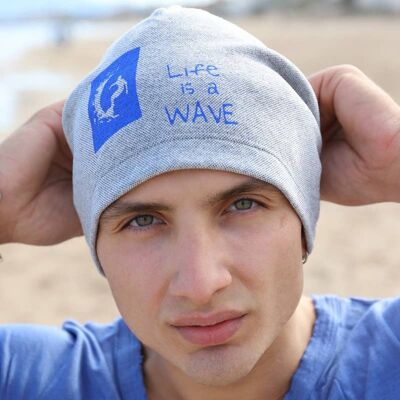 107H Surfer Beanie Hat, Lightweight Pique cotton, Printed