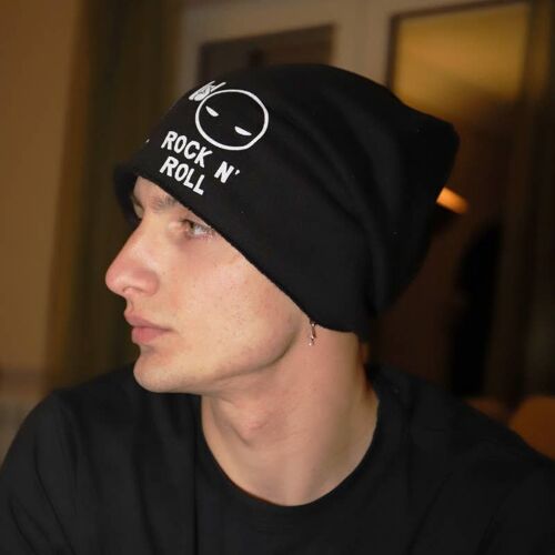 Beanie Hats in Black - 419H Rock N'Roll Beanies, Quotes Hats