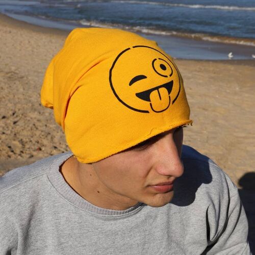 Yellow Sweatshirt Beanie hat - 456H Eat Sleep Enjoy Beanies