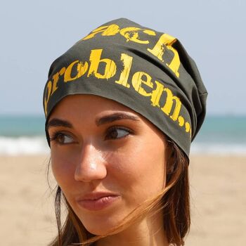 246 Beach No Problem Beanie Chapeaux, Bonnets Vert Militaire 2