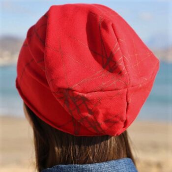 454 Ghirigori on Red Beanie Hats, Bonnets en tissu molletonné 5