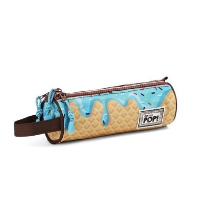 Oh My Pop! Ice Cream-Estuche Portatodo Cilindro Triple, Amarillo