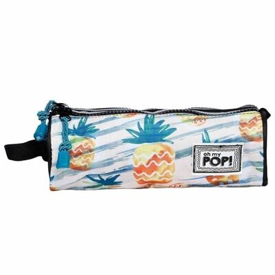 Oh My Pop! Ananas-Triple Cylinder Carrying Case, Yellow