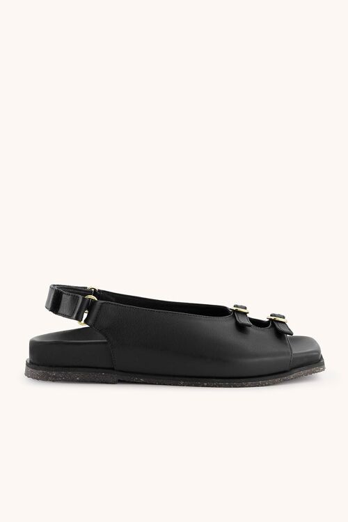 MARA - sandales cuir - noir