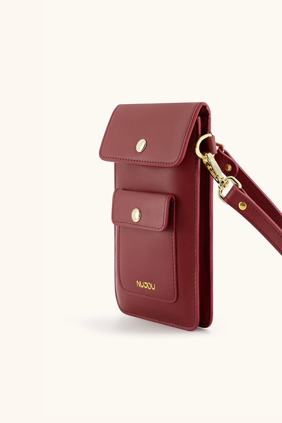BANANA - Leather clutch bag - Burgundy