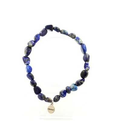 Bracelet Lapis Lazuli du Pakistan. Taille Personnalisable. Fabriqué en France