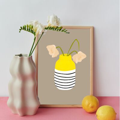 Impresión de póster A4 *Mio Vaso Rayas de limón*