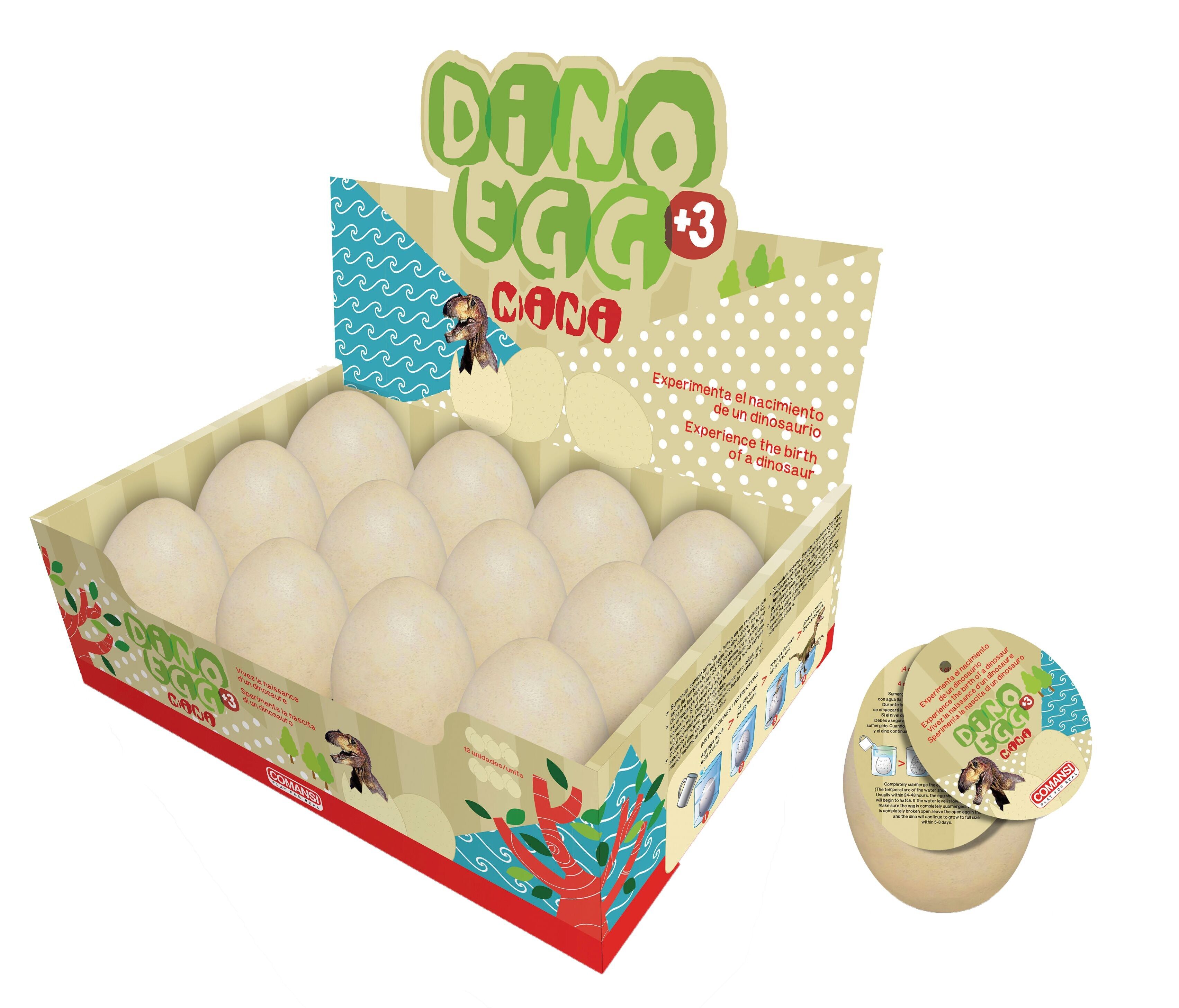 Dino Mini Egg 6 cm - Comansi Growing Eggs Giocattolo per bambini
