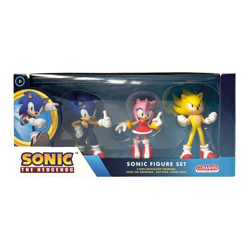 Set Colección Super Sonic (3 figuras) - Figura juguete Comansi Sonic