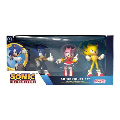 Super Sonic Collection Set (3 figures) - Comansi Sonic toy figure