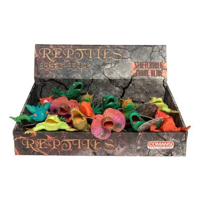 Reptiles - Display 16 units - Comansi Elastic Animals children's toy
