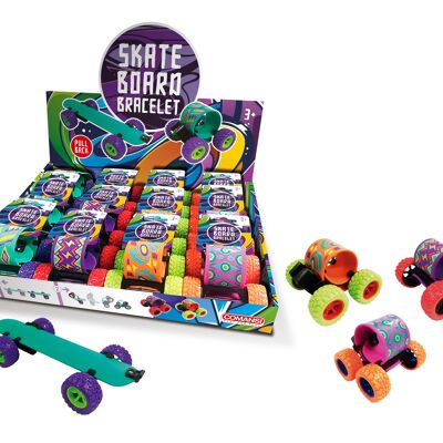 Skateboard bracelet (Display 12 pcs.) - Children's toy Comansi Vehicles