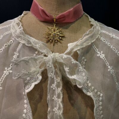 Paris Necklace - Pink Velvet Choker