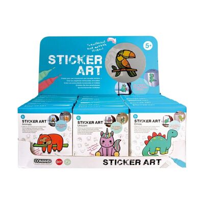 Display Sticker Art Basic - Surtido 18 unids. - Juguete infantil Comansi Manualidades