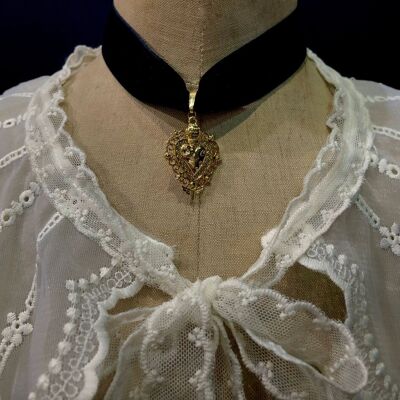 Verona-Halskette – Halsband aus schwarzem Samt