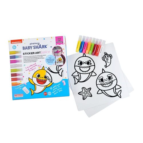 Sticker Art Junior - Baby Shark - Juguete infantil Comansi Manualidades