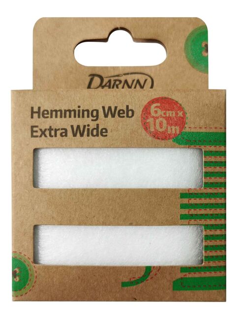HEMMING WEB WIDE (10meter x 6cm), No Sew Hem Web, Iron On Hemming Tape, 60mm Fabric Fusing Tape, Iron On Bonding Tape