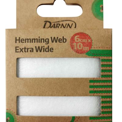 HEMMING WEB WIDE (10meter x 6cm), No Sew Hem Web, Iron On Hemming Tape, 60mm Fabric Fusing Tape, Iron On Bonding Tape
