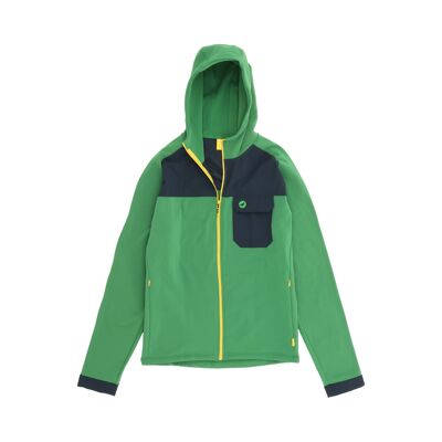 Polaire à capuche Homme HOODEECE - Vert Gazon - XL