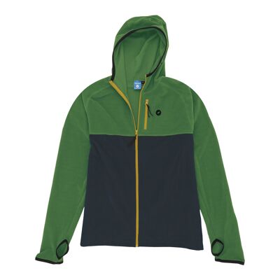 Polaire technique Montagne unisexe PHANTOM HOODIE - Vert Gazon - XS