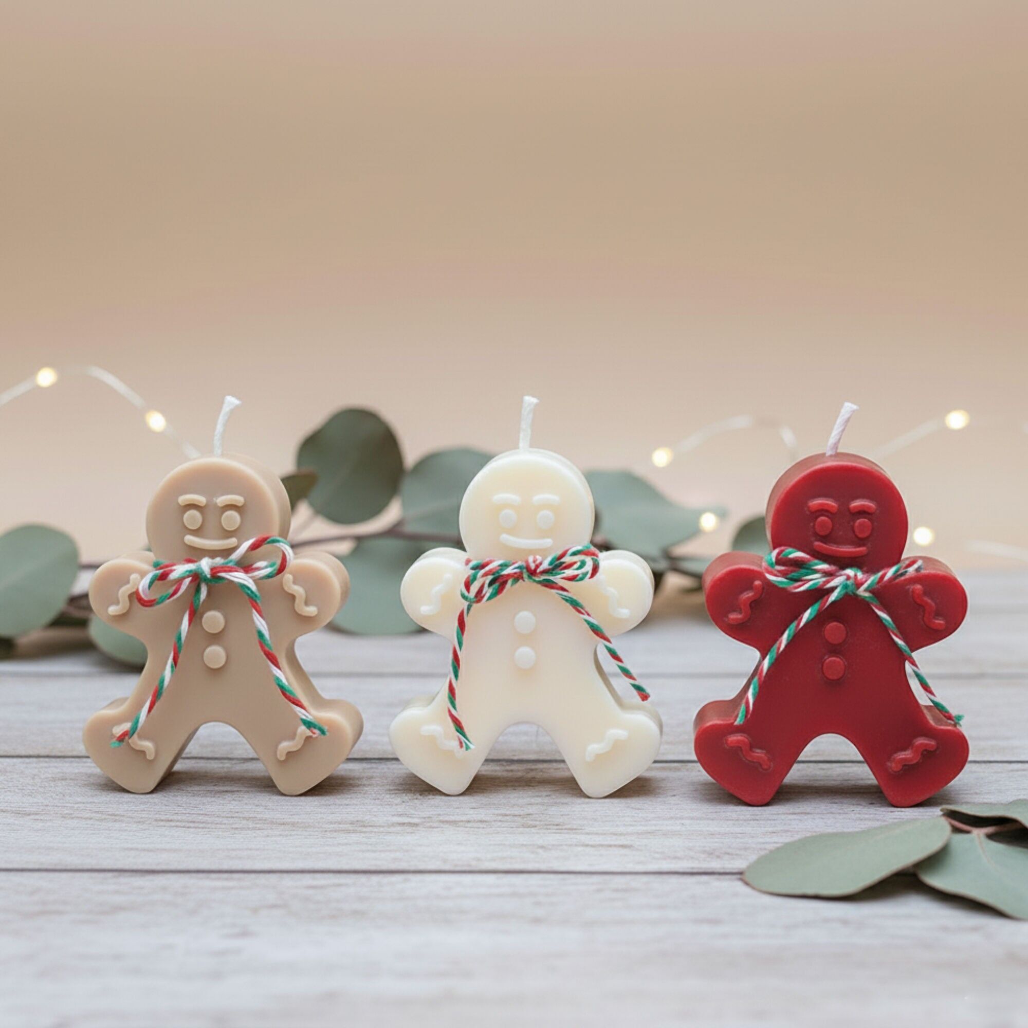 Candele natalizie di pan di zenzero - Candela profumata di pan di zenzero - Decorazione natalizia