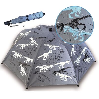 Parapluie à couleur changeante à réflecteur HECKBO pour enfants dinosaure