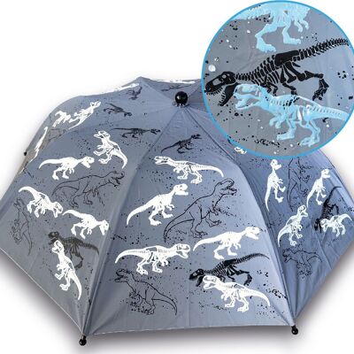 Parapluie à couleur changeante à réflecteur HECKBO pour enfants dinosaure