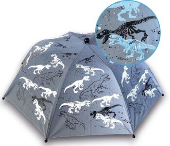 Parapluie à couleur changeante à réflecteur HECKBO pour enfants dinosaure 1
