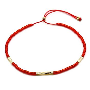 Bracelet Torsadé Rubis Foncé 1