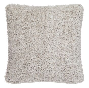 Coussin en peau de mouton imitation Lumme - Sable 1