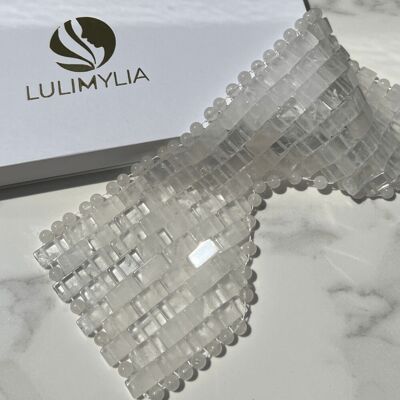 Masque Yeux en perles Eco Luxe éclat réutilisable (Cristal de Roche) - Avec boîte