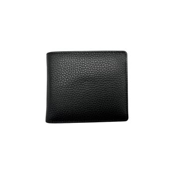 PORTE FEUILLE CUIR GRAINE NATHAN NOIR 2