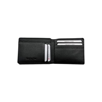 THEO BLACK GRAINED LEATHER WALLET