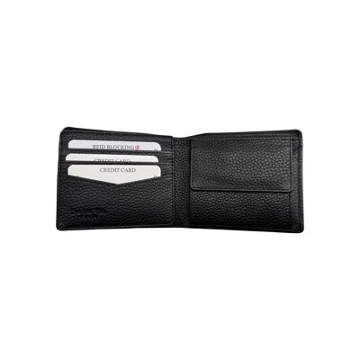 BLACK TOM GRAINED LEATHER WALLET