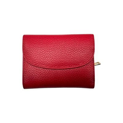 LINDA RED GRAINED LEATHER PURSE