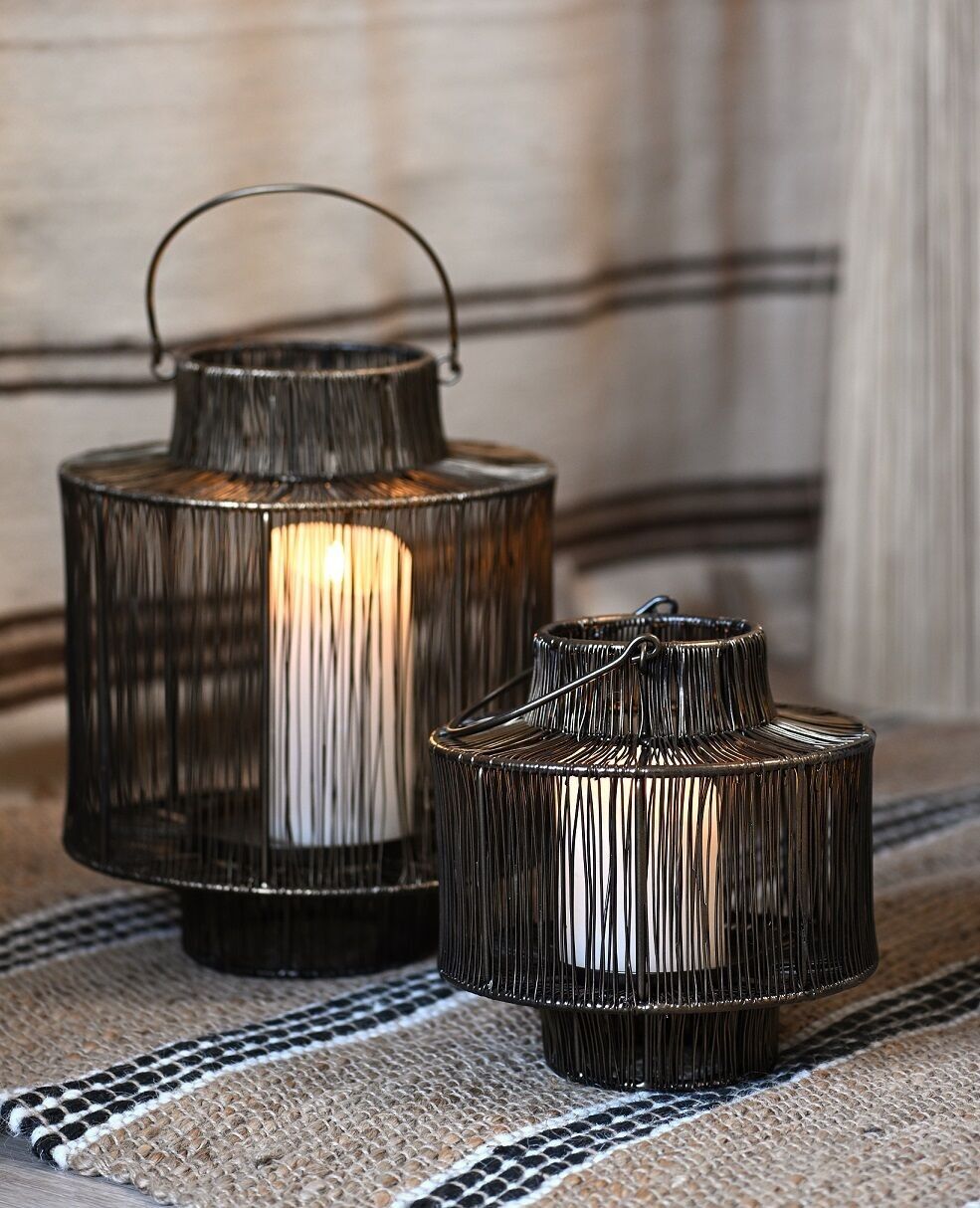 Lanterna rotonda Zen GM ottone anticato, metallo