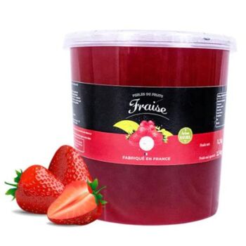 Perles de fruit Fraise 3,2kg pour Bubble Tea 1