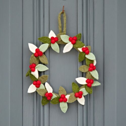 Felt Berry Christmas Wreath