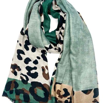 Leopard pattern scarves