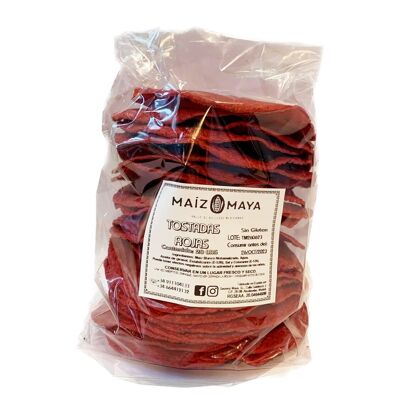 Tostadas de Maíz Rojo 12 cm (20 pzs) - Maiz Maya