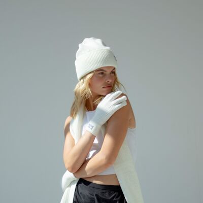La sciarpa con bottiglia riciclata - Bianco invernale - AW23