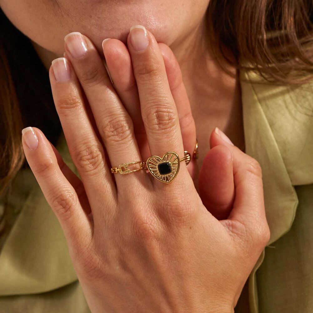 Van-Ring – Stiftmuster, besetzt mit Zirkoniumoxiden