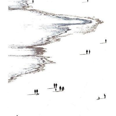 Fotografía y Técnica digital, realizada por los hermanos Legorburu, reproducción, serie abierta, firmada. Playa de Zarautz 3