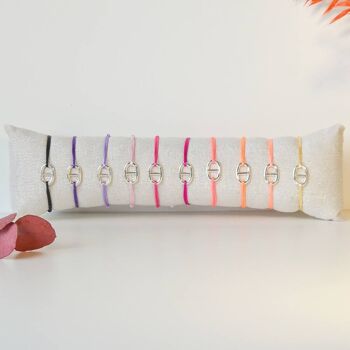 Set of 10 spring color bracelets, charm of your choice 3