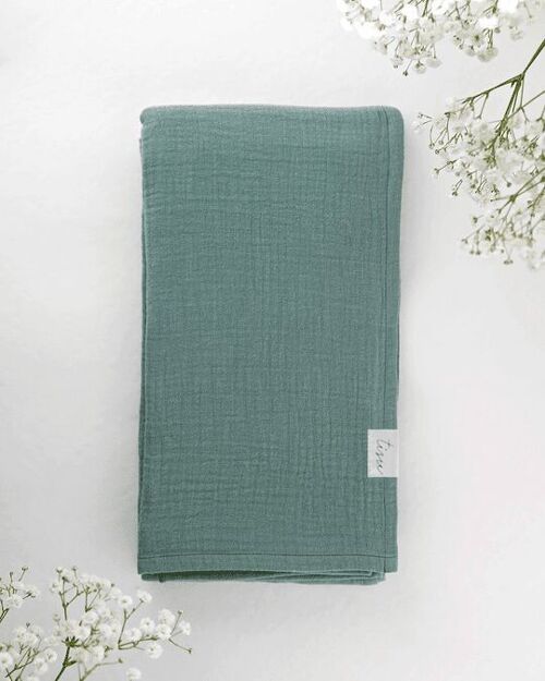 TISU muslin swaddle, Mint Green