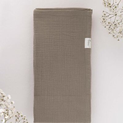 TISU Musselin-Pucktuch, Taupe