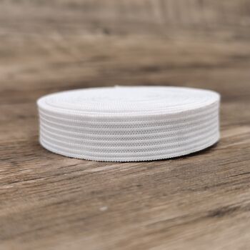 ÉLASTIQUE BLANC (12 mm x 4 mètres), large bande élastique en blanc, bande élastique de confection de robe, bande extensible blanche 2