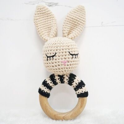 JANOURI Rattle & Teether Bunny Boy "Lou"